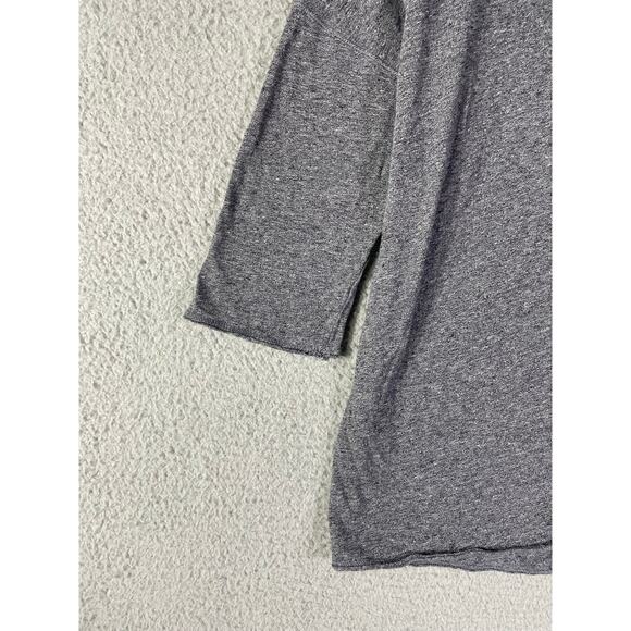 Calvin Klein Gray Logo Graphic 3/4 Sleeve Top Women’s Medium Cotton Modal Blend - Picture 4 of 10